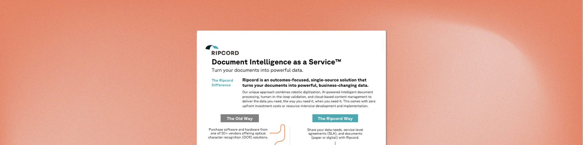 Banner - Document Intelligence as a Service Overview (The New Way) - Ripcord
